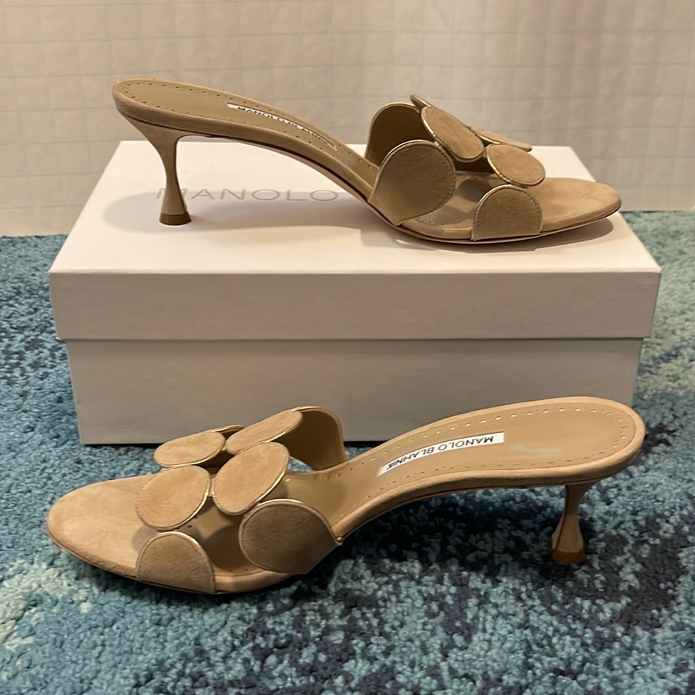 Manolo Blahnik Haribalmu Slides NWT